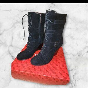 Guess Black Suede Boots Size 9M